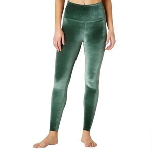 Beyond Yoga Green Velvet Leggings XS